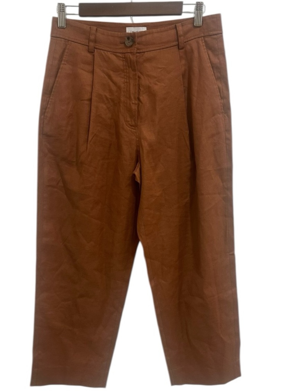 The Reset R Label Trouser Pant Size Small Pleated Slouchy Brown Trouser